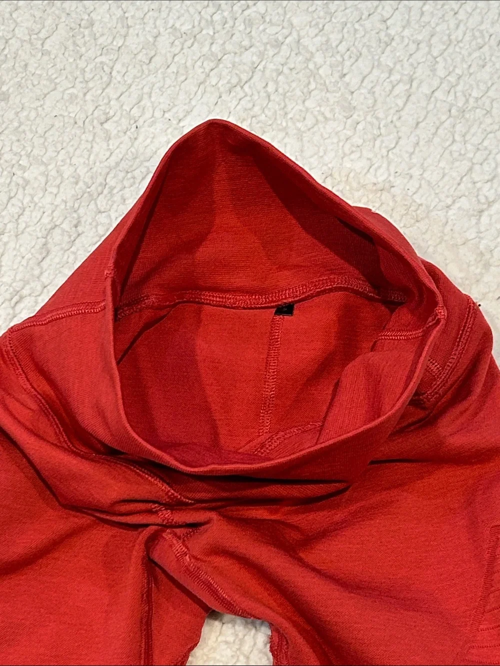 Alphalete Leggings size Small Red Orange Ribbed Detail